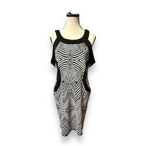 Women’s White and Black Sleeveless dress L